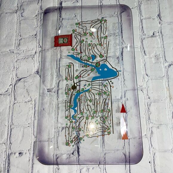 Medinah County Club 75th U.S. Open 50th Anniversary Glass Tray with Course Map. - Picture 4 of 9